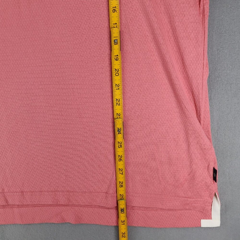 New Ted Baker Polo Shirt Mens 3XL Size 7 Pink Short Sleeve Knit Collared Logo - Picture 8 of 8